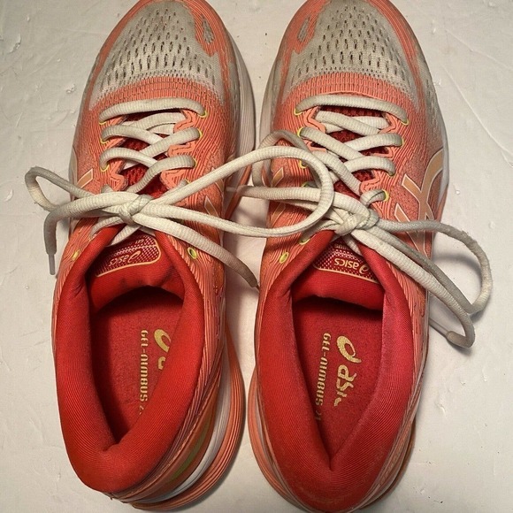 ASICS Gel Nimbus Athletic 1012A611 Running Shoes Orange Sun Coral Size 9 - Picture 5 of 9